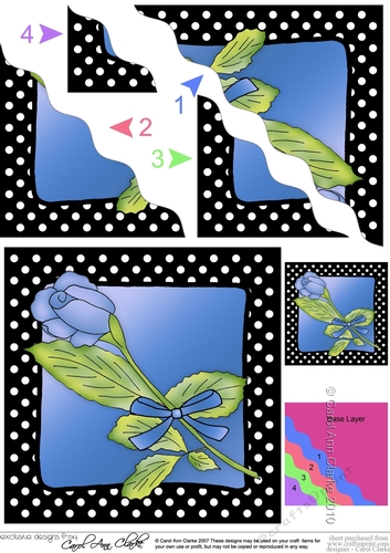 Single Rose - Wavey Corner Stacker