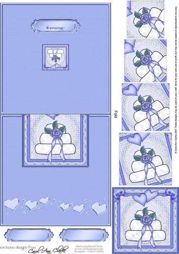 Wedding Cake - No-Hole Easy Over the Edge Card & Spiral Pyramid Topper