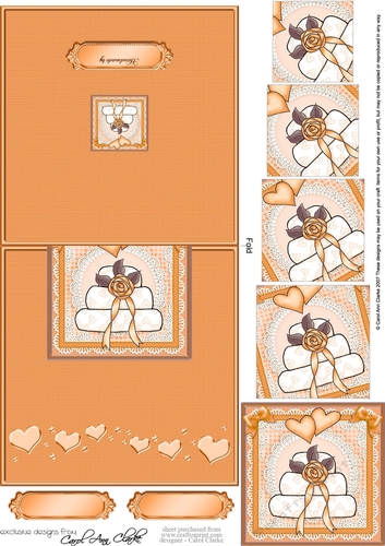 Wedding Cake - No-Hole Easy Over the Edge Card & Spiral Pyramid Topper