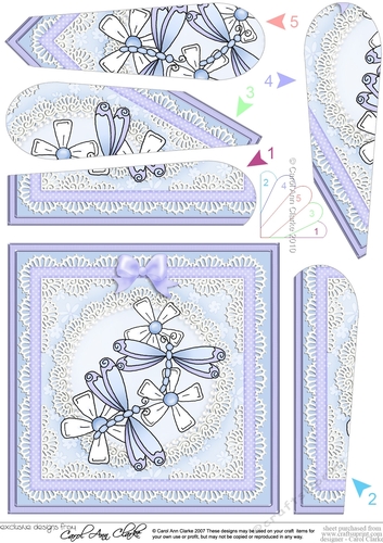 Dreamy Dragonflies Quick Card - Fan Pyramage Topper