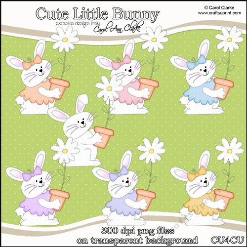 Cute Little Bunny - CU4CU Digital Clip Art Set