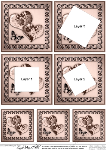 Elegant Romance - Hearts - Twisted Tunnel Topper