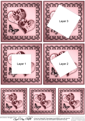 Elegant Romance - Hearts - Twisted Tunnel Topper