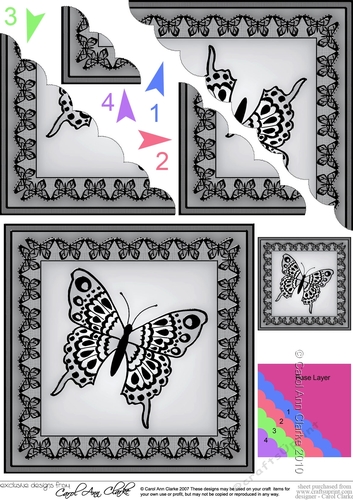 Big Butterfly - Scallop Corner side stacker Topper