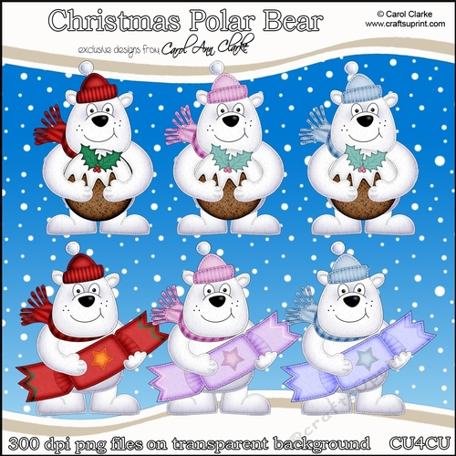 Christmas Polar bears - CU4CU Digital Clip Art Set