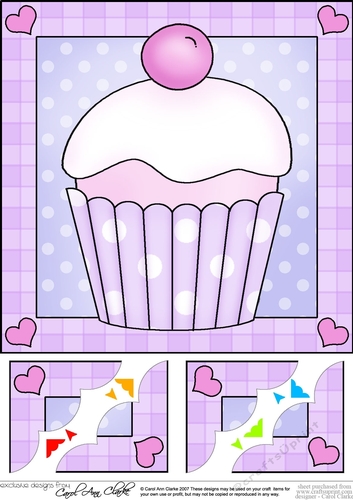 Cupcake Sweet Treats - 8 x 8 Scalloped Corner Topper 