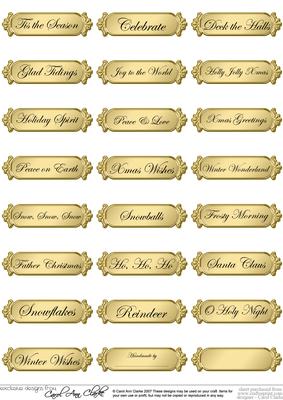 A 2nd Set of Metallic Christmas Greetings Text Plates