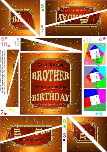 To a Special Brother With Love on Your Birthday - Beer Twisted Spiral Side Stacker
