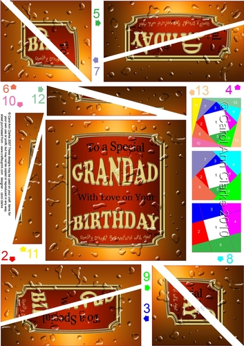 To a Special Grandad With Love on Your Birthday - Beer Twisted Spiral Side Stacker