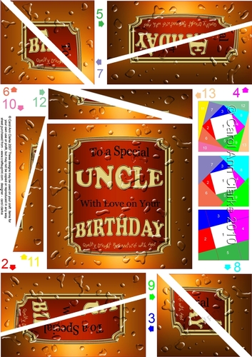 To a Special Uncle With Love on Your Birthday - Beer Twisted Spiral Side Stacker