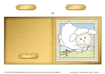 Little Lamb Cut and Fold Quick Card