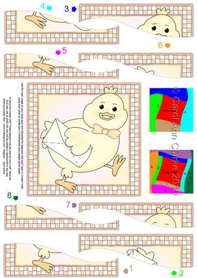 Little Chick Quick Card with Wavy Spiral Side Stacker