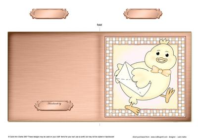 Little Chick Cut and Fold Quick Card