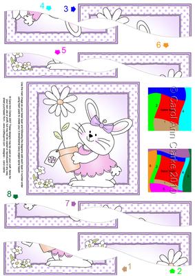 Little Bunny Quick Card with Wavy Spiral Side Stacker