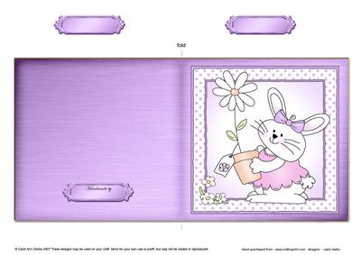 Little Bunny Cut and Fold Quick Card