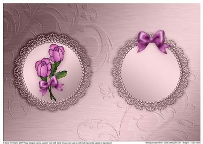 Roses and Metallic Lace Matching Insert A5 Portrait
