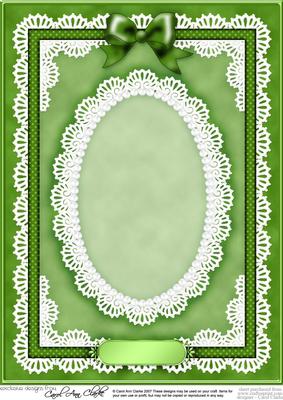 A4 Pearls, Lace and Ribbon Plain Card Base