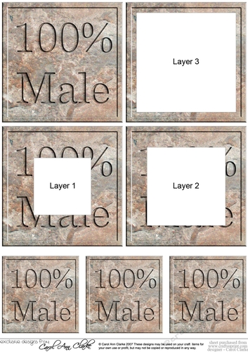 100% Male Set in Stone Tunnel Topper