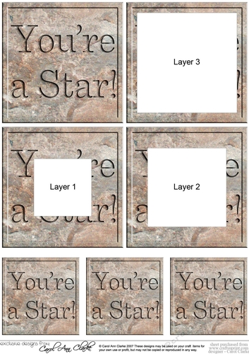 Youre a Star! Set in Stone Tunnel Topper