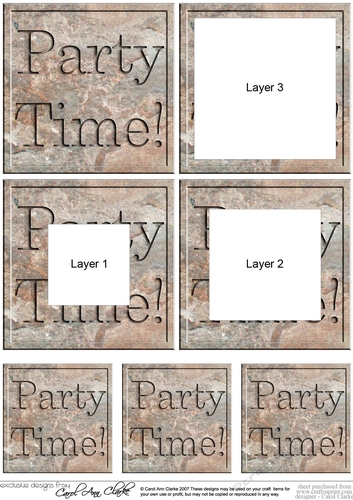 Party Time! Set in Stone Tunnel Topper