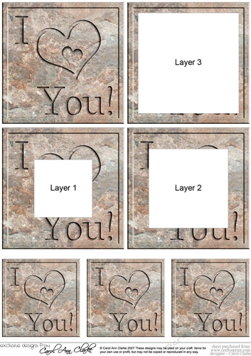 I Love You! Set in Stone Tunnel Topper