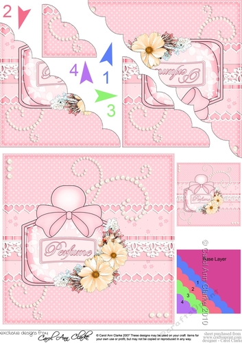 Perfume, Flowers & Lace - Scalloped Corner Stacker