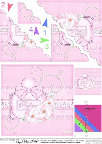 Perfume, Flowers & Lace - Scalloped Corner Stacker