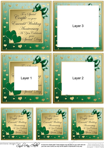 To a Special Couple - Emerald Wedding Anniversary Tunnel Topper