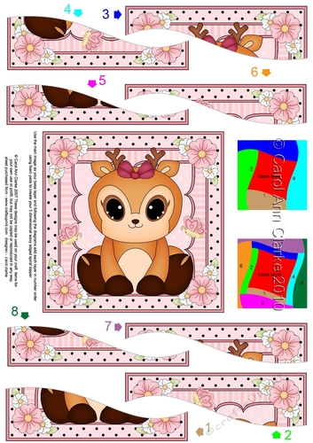Cute Little Reindeer Wavy Spiral Side Stacker
