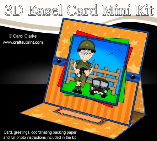 3D Easel Card Mini Kit - Cute Boyz - General Gazza