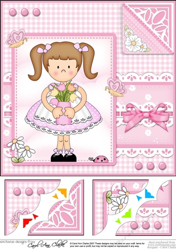 Cute Girlz & Lace Scalloped Corner Topper 