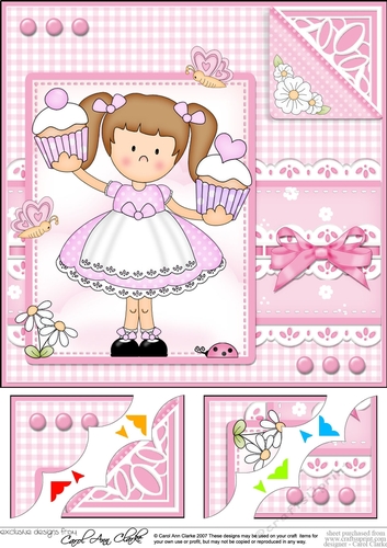 Cute Girlz & Lace Scalloped Corner Topper 