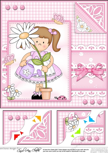 Cute Girlz & Lace Scalloped Corner Topper 