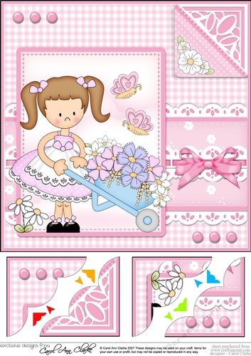 Cute Girlz & Lace Scalloped Corner Topper 