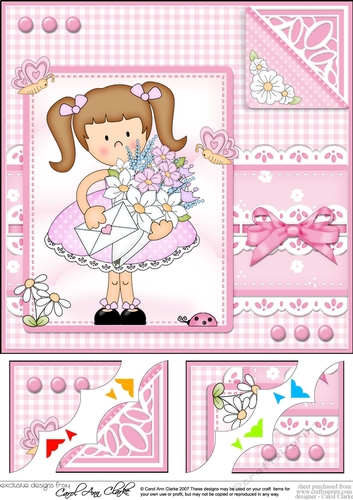 Cute Girlz & Lace Scalloped Corner Topper 