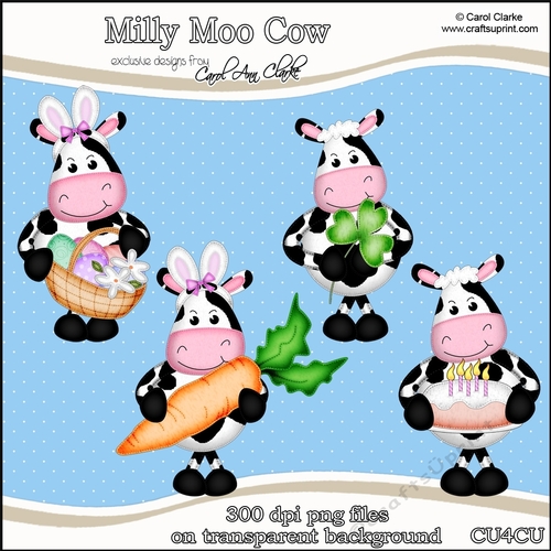 Milly Moo Cow - CU4CU Digital Clip Art Set