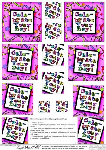 Celebrate Your Day - Twisted Pyramage sheet