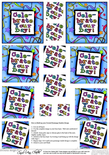 Celebrate Your Day - Twisted Pyramage sheet