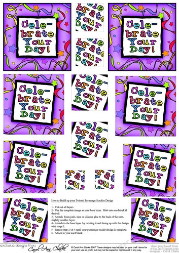 Celebrate Your Day - Twisted Pyramage sheet