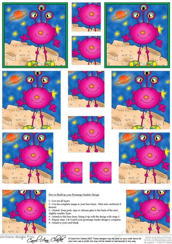 Aliens Out of this World  - Pyramage sheet
