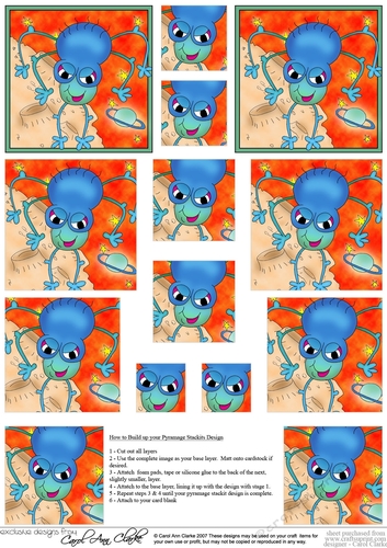 Aliens Out of this World  - Pyramage sheet