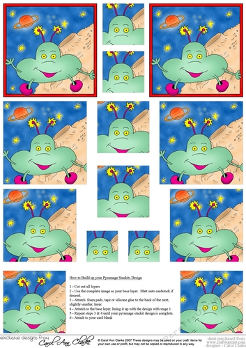 Aliens Out of this World  - Pyramage sheet