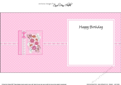 A Touch of Elegance Roses Pearls and Lace square landscape insert