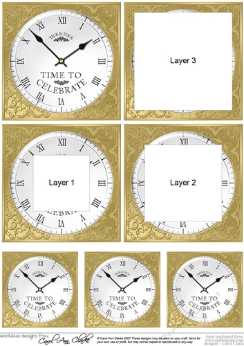 Time to Celebrate Clock - Tunnel Topper