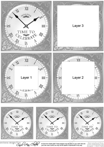 Time to Celebrate Clock - Tunnel Topper