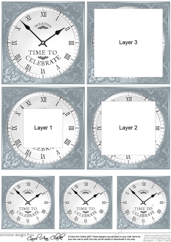 Time to Celebrate Clock - Tunnel Topper