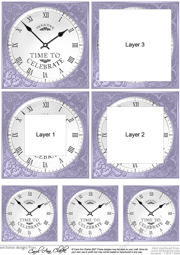 Time to Celebrate Clock - Tunnel Topper
