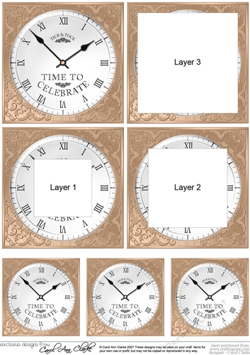 Time to Celebrate Clock - Tunnel Topper