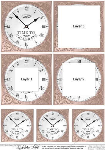 Time to Celebrate Clock - Tunnel Topper