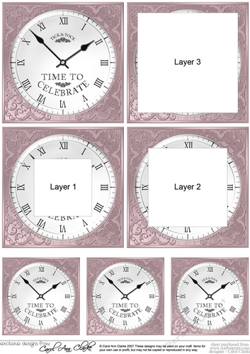 Time to Celebrate Clock - Tunnel Topper